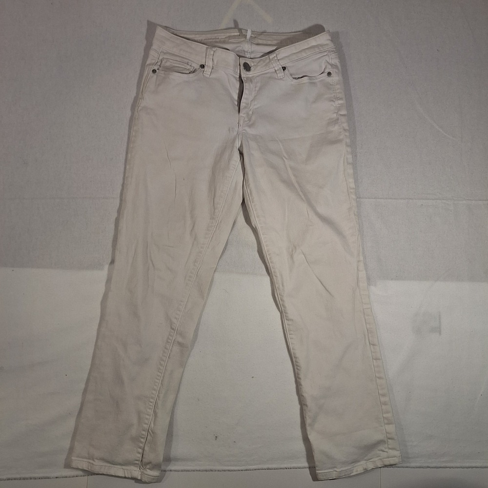 Ann Taylor LOFT Sz 29/8 White Jeans Curvy Fit Straight Leg Stretch